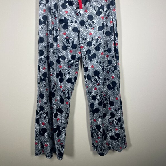 Disney Women's Mickey Cozy Red Black PJ Pants Large Super Soft! - Picture 2 of 5